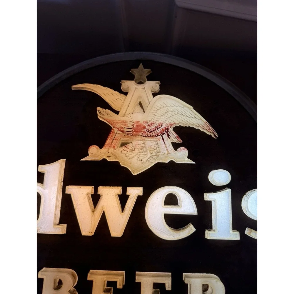 Vintage Budweiser Beer Lighted Sign Anheuser Busch Raymond Price 25